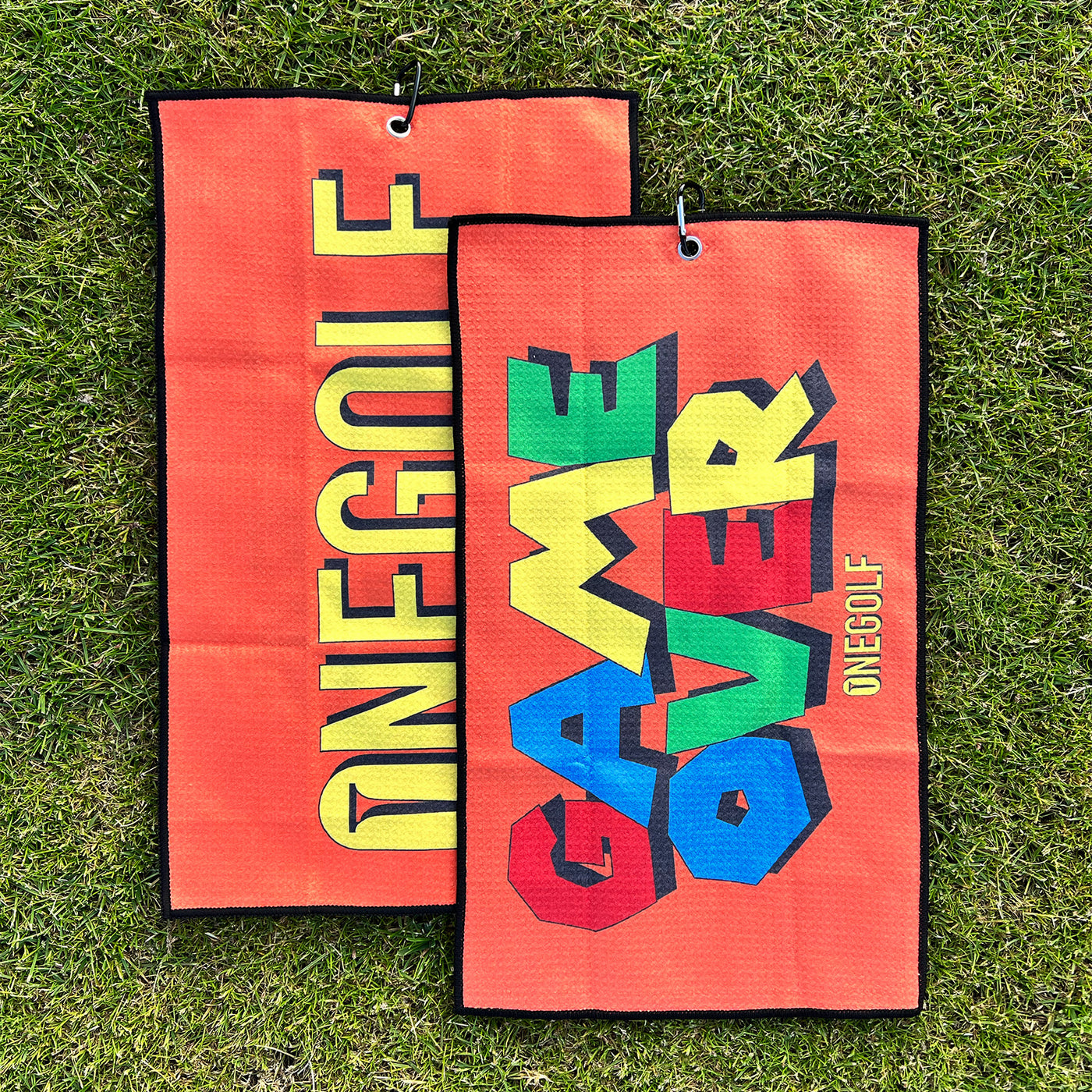 Game Over Recycled Microfiber golfhandduk